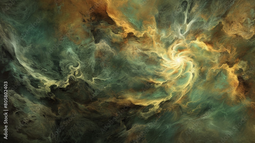 Fototapeta premium color photo of a picturesque sky adorned with wispy clouds, their delicate and intricate patterns creating a sense of movement and fluidity,