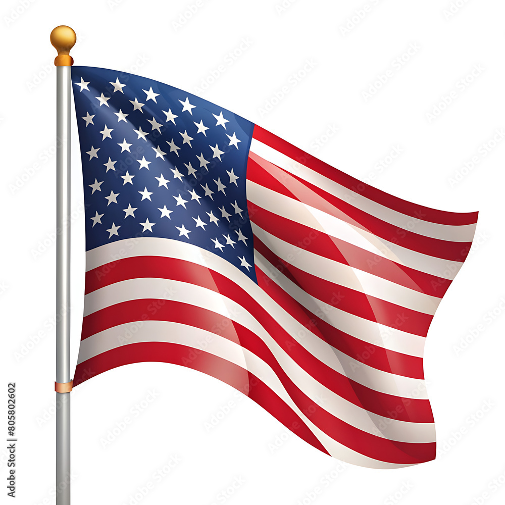 Fototapeta premium Background of shiny united states flag 