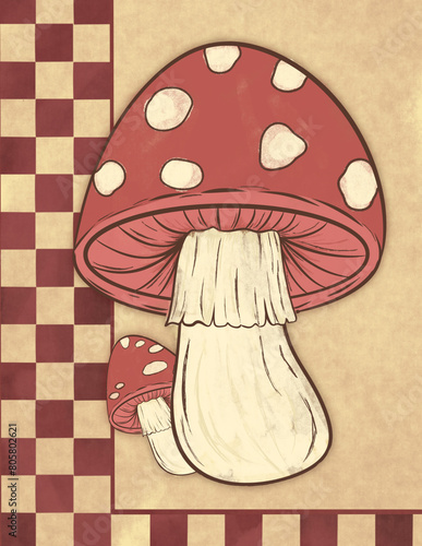 illustration of mushrooms