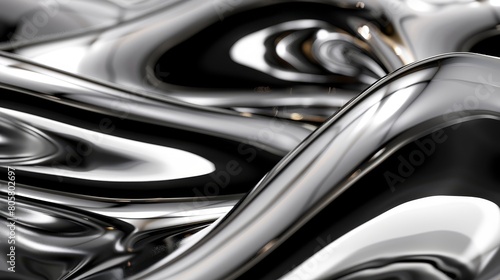 Wallpaper Mural   A tight shot of a black-and-white backdrop featuring a wavy pattern at its upper and lower edges Torontodigital.ca