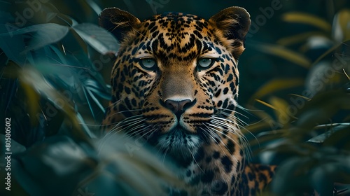  leopard with blue eyes
