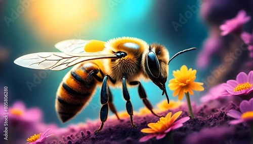 A coloful honey bee (107) photo