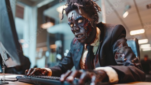Zombie Businessman at Work