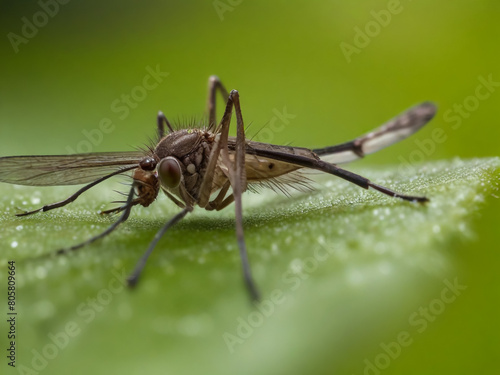 Wallpaper Mural Closeup on a dance fly, Empis livida sitting on a green leaf

 Torontodigital.ca
