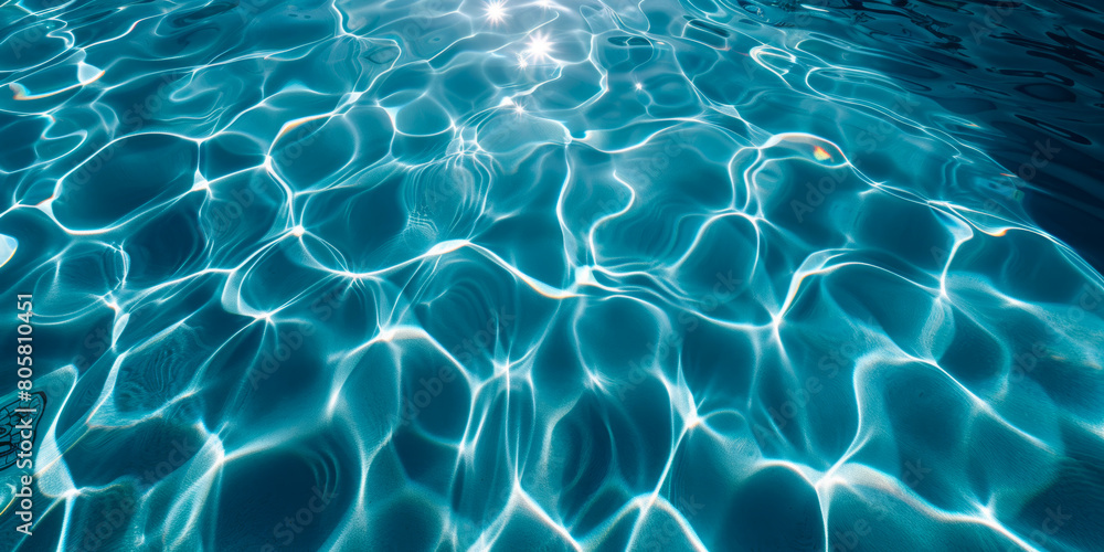 The water is calm and clear, with ripples and waves that reflect the sunlight The water is calm and clear, with ripples and waves that reflect the sunlight