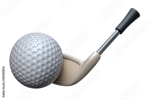 Golf ball and club 3D Icon
