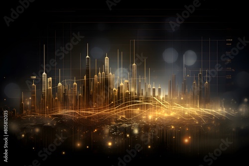 Abstract background with graphs and data abstract digital background 