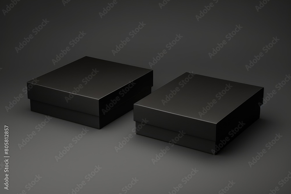 two elegant black boxes for mockup two elegant black boxes for mockup