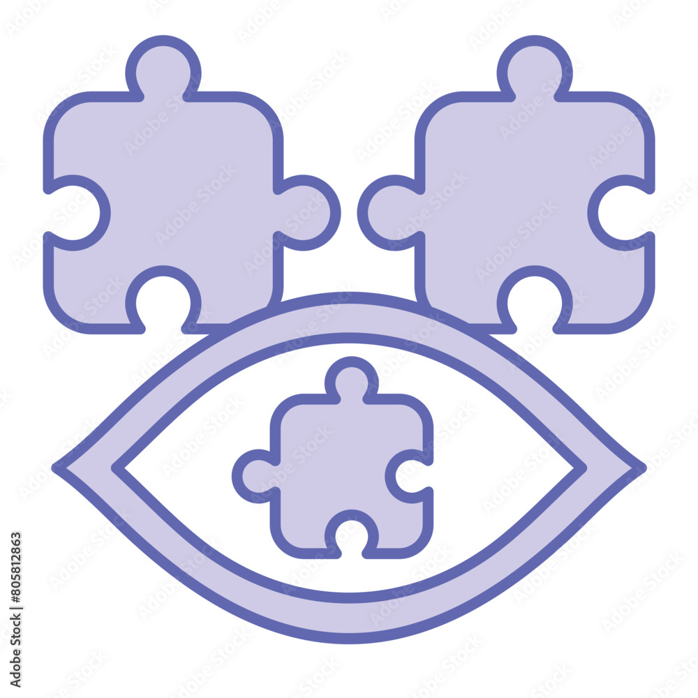 Obraz premium Strategic Vision Icon blue