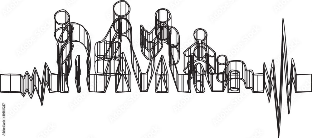 Obraz premium 2d line art illustration of business life