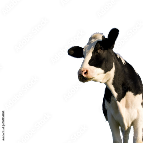 Cow Isolated on a white background camera facing © Jan & Co.