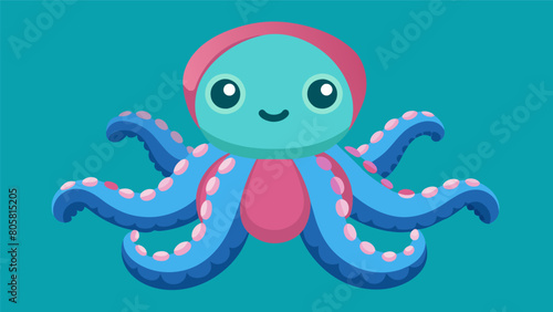 A soft 3D printed octopus toy with customizable tentacle lengths perfect for snuggly snuggling with smaller pooches.. Vector illustration