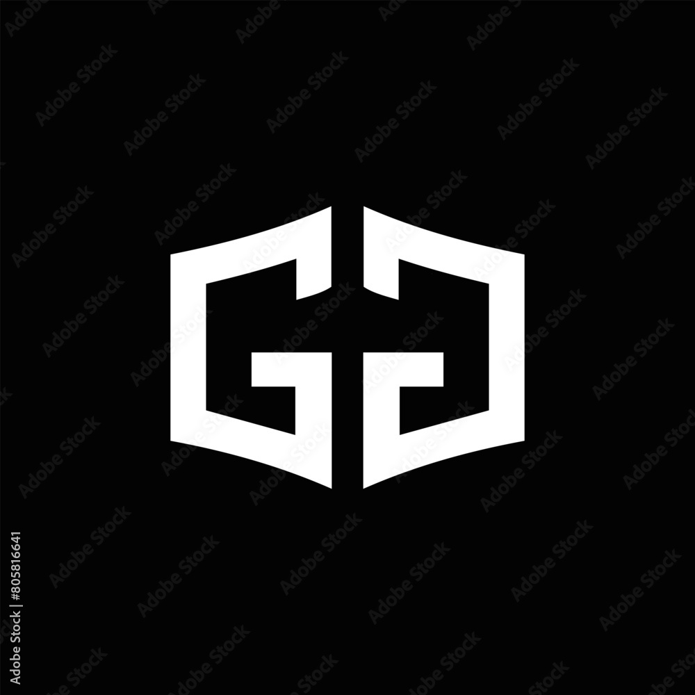 Obraz premium GG set ,GG logo. G G design. White GG letter. GG, G G letter logo design. Initial letter GG letter logo set, linked circle uppercase monogram logo. G G letter logo vector design. 