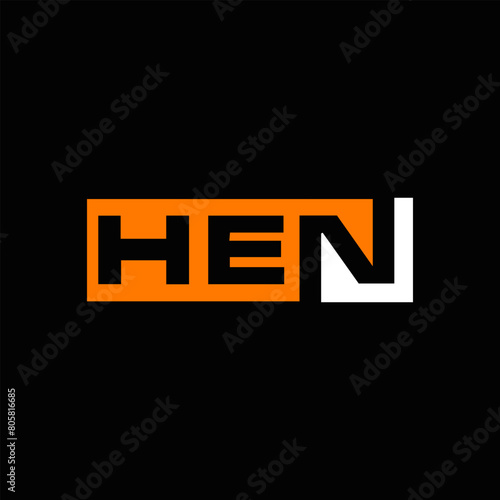 HEN set ,HEN logo. H E N design. White HEN letter. HEN, H E N letter logo design. Initial letter HEN letter logo set, linked circle uppercase monogram logo. H E N letter logo vector design. 