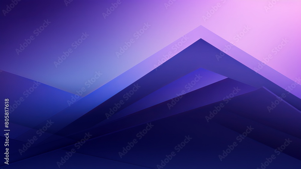 Modern abstract purple presentation background with 3d geometric panels and gradation triangle design in blue and purple tones


