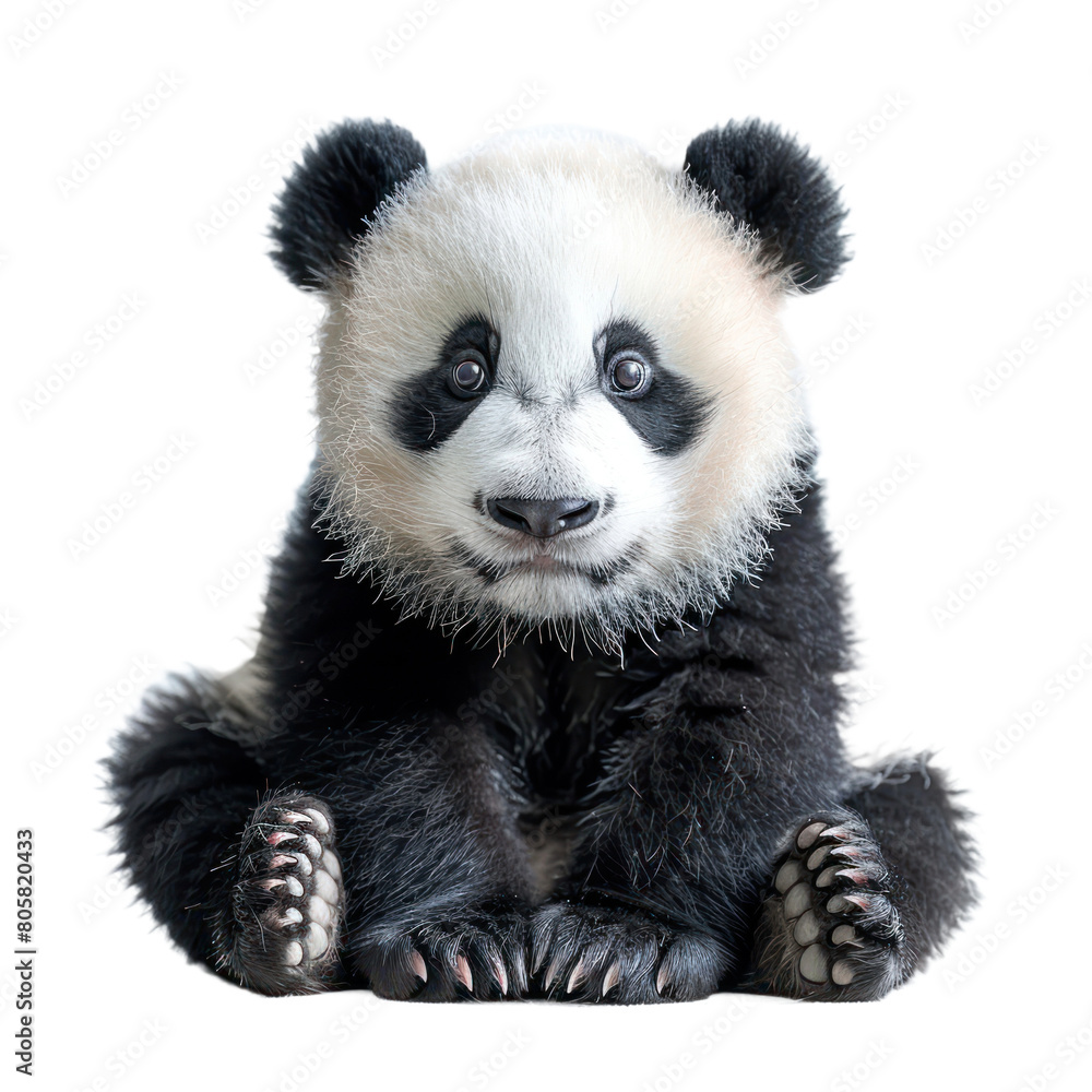 Panda isolated on a transparent background Panda isolated on a transparent background