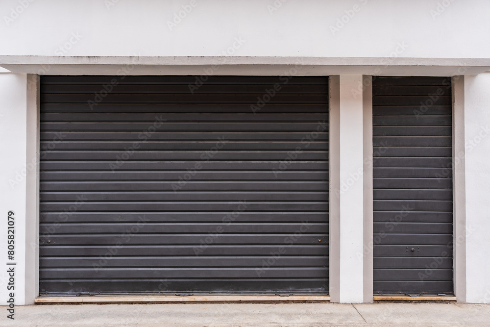 shop with shutters down. closed shop concept shop with shutters down. closed shop concept