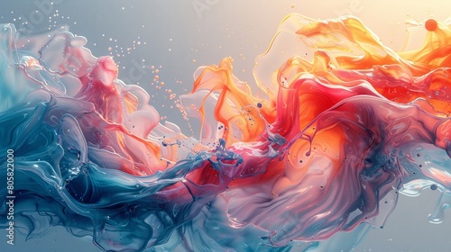 A swirling mix of colors resembling liquid in motion