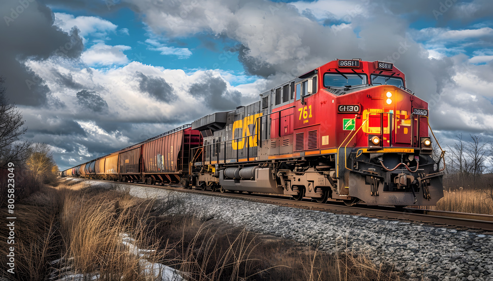 Obraz premium Logistics transport background