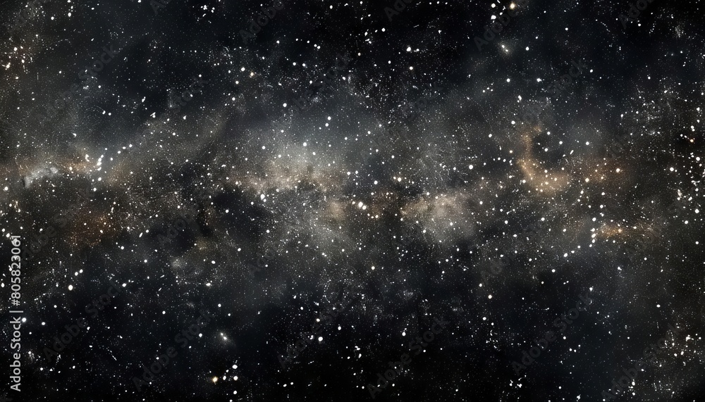 Fototapeta premium A cosmic gradient shifting from deep space black to starlit silver, capturing the mystery of the night sky