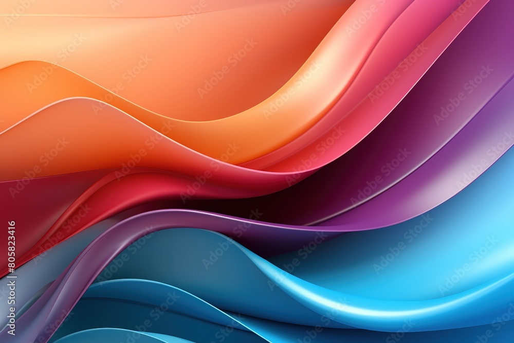 A colorful wave with a red stripe on the left and a yellow stripe on the right A colorful wave with a red stripe on the left and a yellow stripe on the right