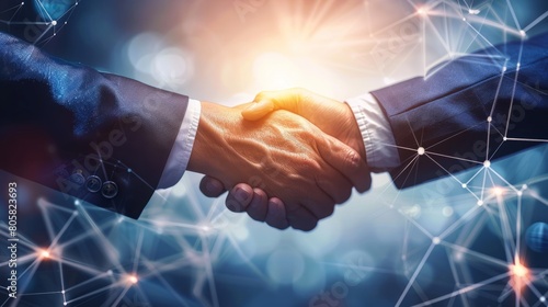 Businessmen making handshake with partner, greeting, dealing, merger and acquisition, business cooperation concept, for business, finance and investment background, teamwork and successful business © Business Pics