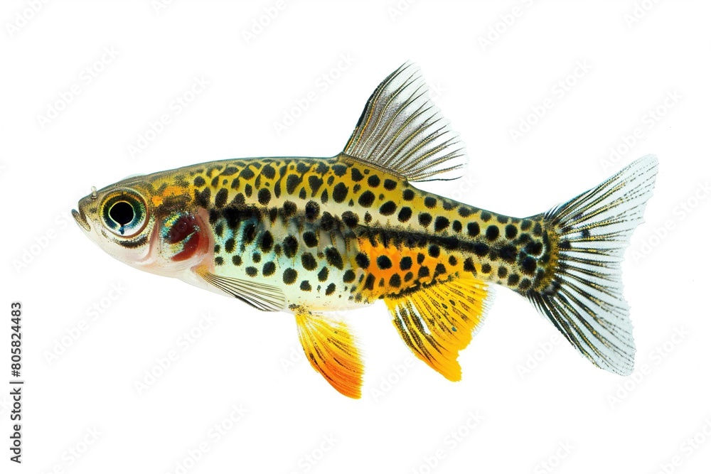 Fototapeta premium Leopard Danio, isolated on white