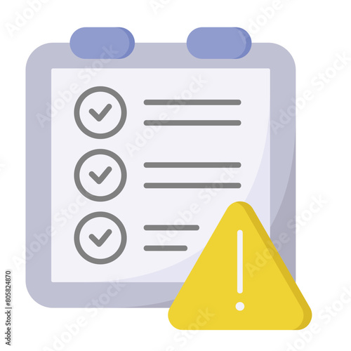 Risk Evaluation Icon flat color