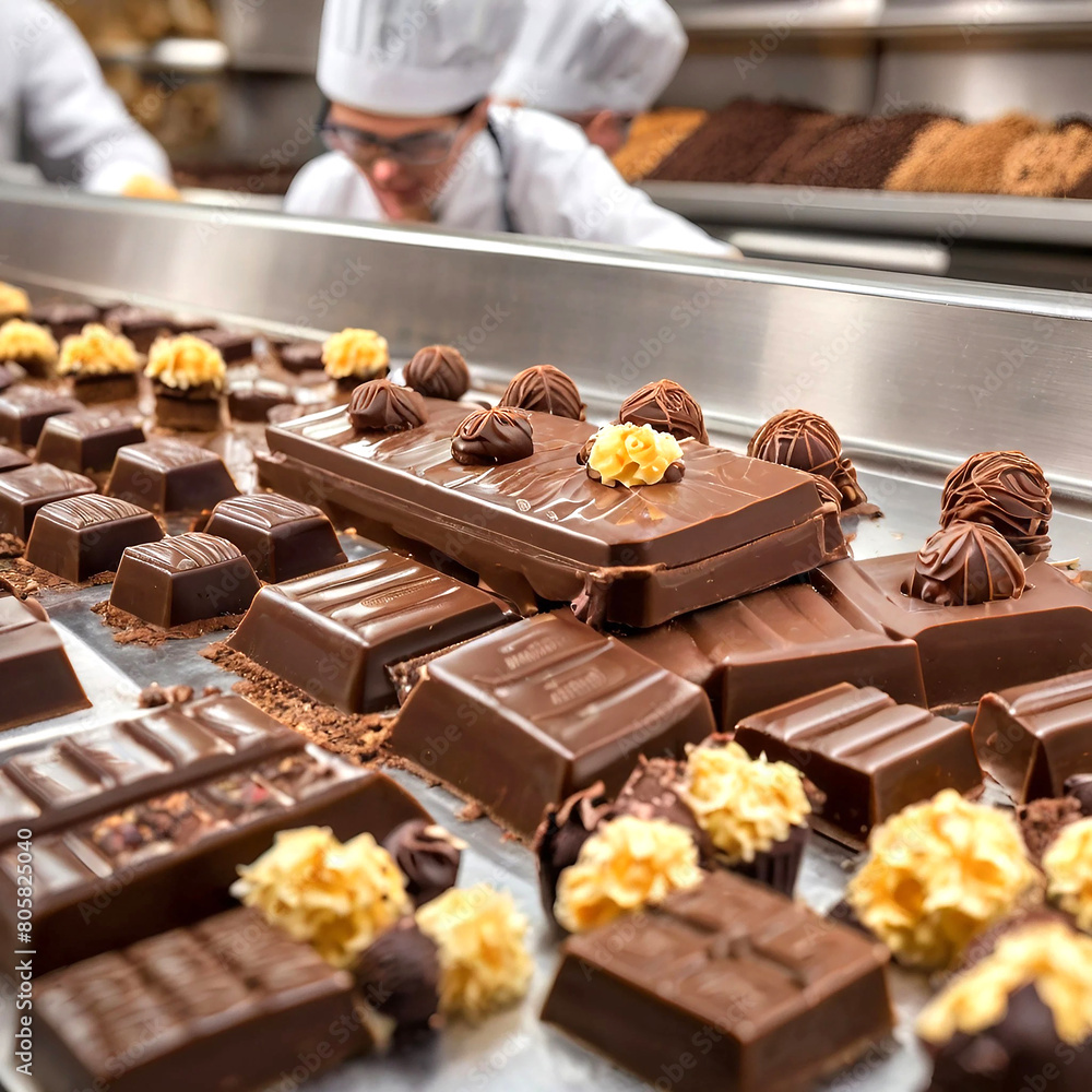a mouth-watering display of decadent desserts, rich cocoa hues, and indulgent chocolate sculptures. a mouth-watering display of decadent desserts, rich cocoa hues, and indulgent chocolate sculptures.
