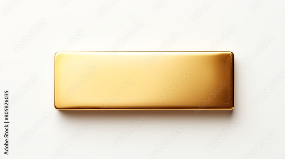 Minimalist image of a single, pristine gold bar centered on a white background, focusing on its smooth finish and fine details, ideal for luxury goods advertising or financial serv Minimalist image of a single, pristine gold bar centered on a white background, focusing on its smooth finish and fine details, ideal for luxury goods advertising or financial serv