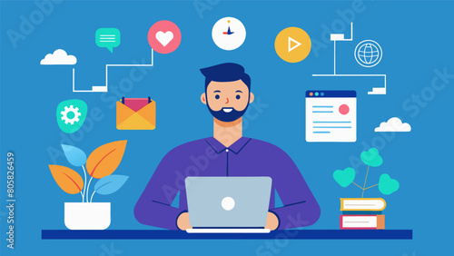 An employee utilizing tools like online project management systems and video conferencing to work remotely and maintain worklife balance..