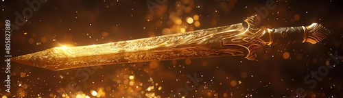 Incorporate the mystique of a golden dagger into your artwork, infusing it with a sense of power and intrigue