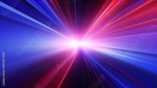 Abstract red and blue light background on black background, futuristic tech energy concept illustration