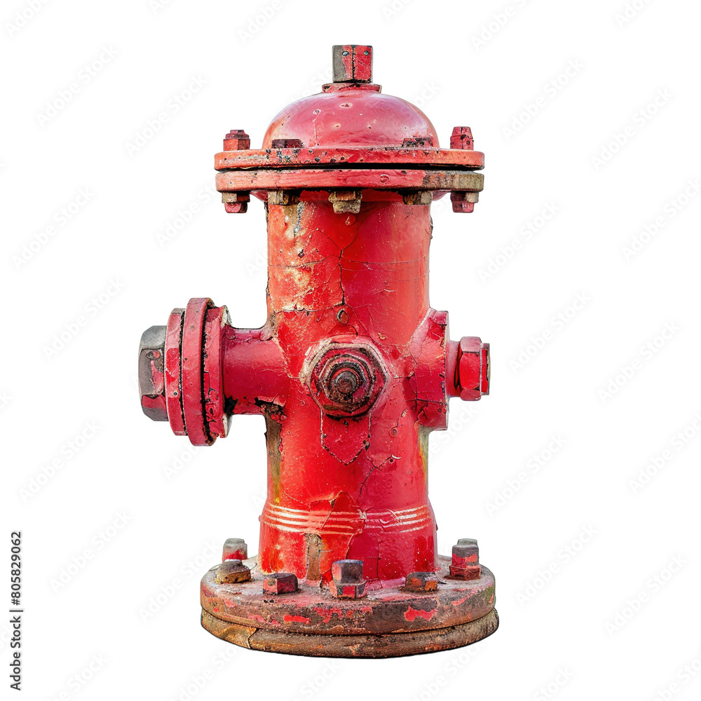 Red fire hydrant isolated on white or transparent background Red fire hydrant isolated on white or transparent background