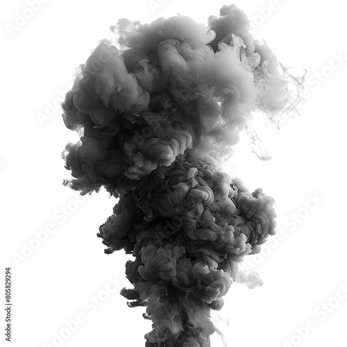 Smoke effect for decoration and covering isolated on white or transparent background