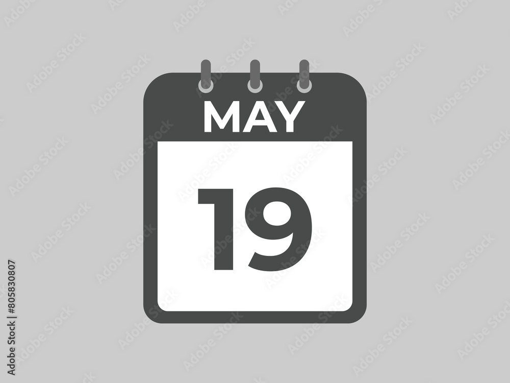 May 19 calendar reminder. 19 May daily calendar icon template. Calendar 19 May icon Design template. Vector illustration
May 19 calendar reminder. 19 May daily calendar icon template. Calendar 19 May icon Design template. Vector illustration