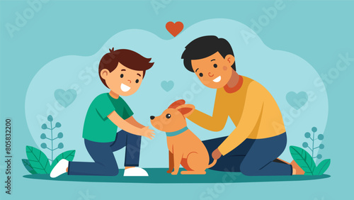 A single parent takes their child to volunteer at an animal shelter teaching them the importance of giving back and bonding over their love for.