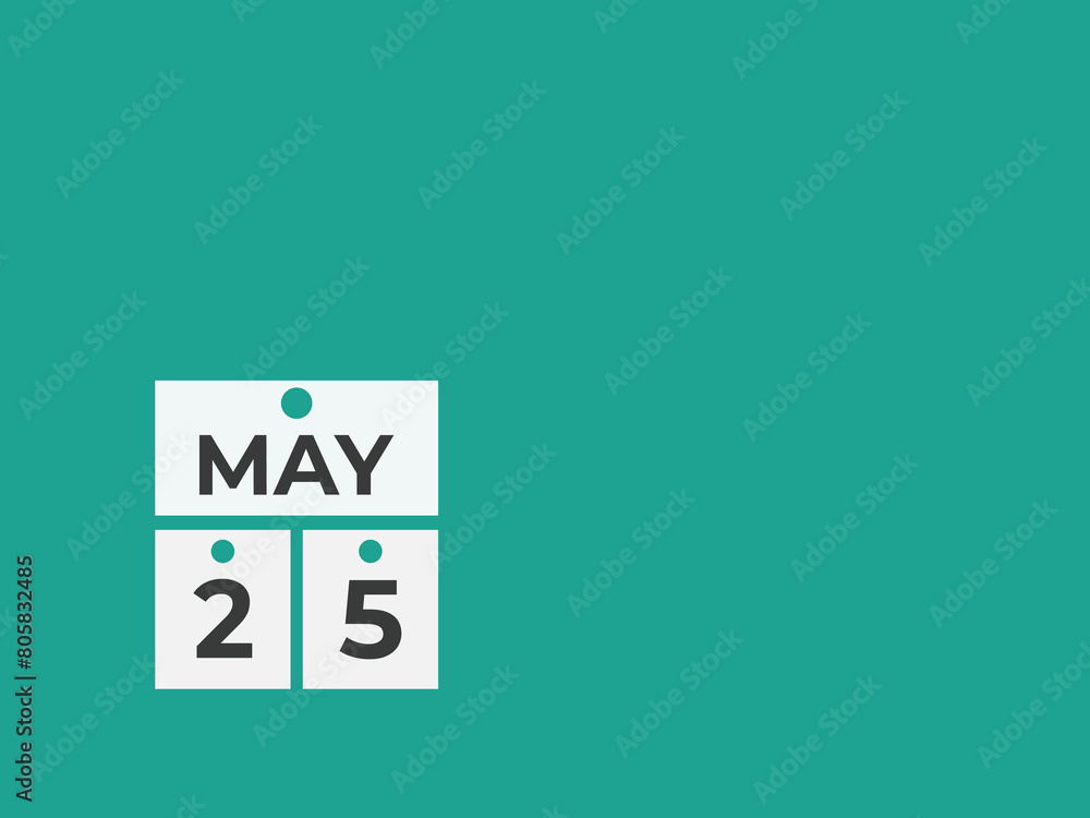 May 25 calendar reminder. 25 May daily calendar icon template. Calendar 25 May icon Design template. Vector illustration
May 25 calendar reminder. 25 May daily calendar icon template. Calendar 25 May icon Design template. Vector illustration