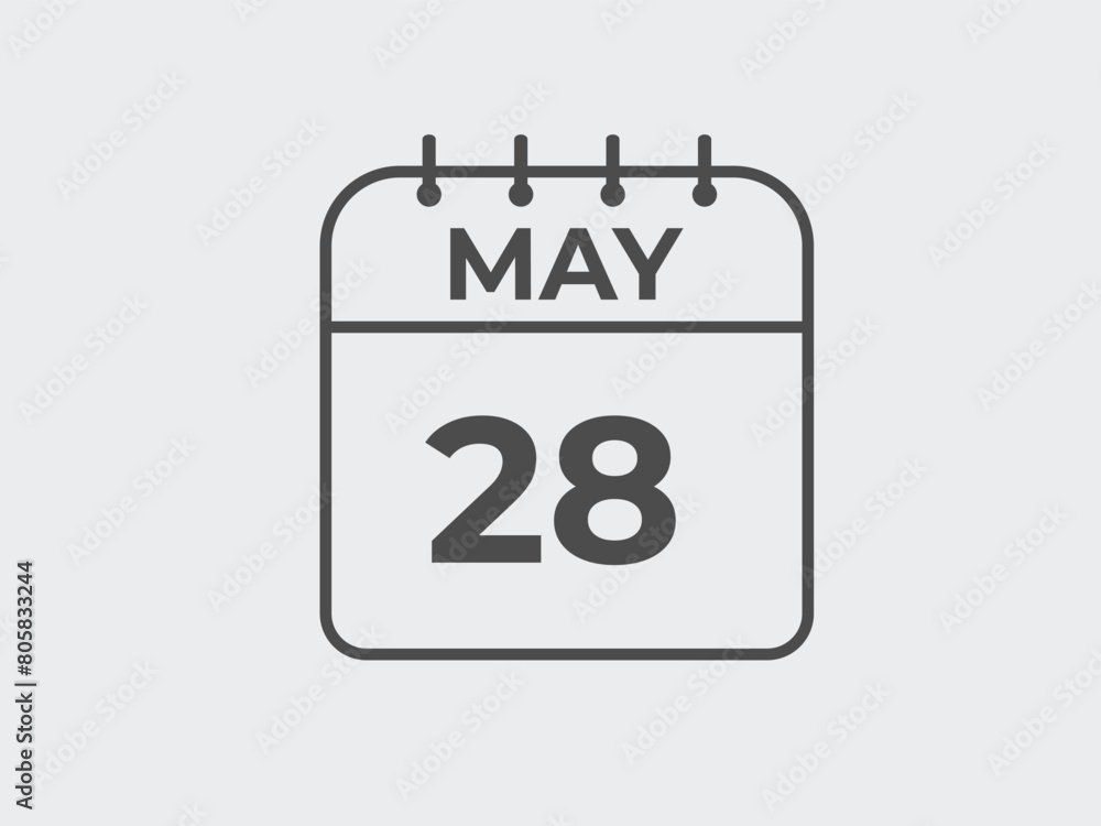 May 28 calendar reminder. 28 May daily calendar icon template. Calendar 28 May icon Design template. Vector illustration
May 28 calendar reminder. 28 May daily calendar icon template. Calendar 28 May icon Design template. Vector illustration