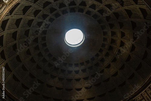 The dome of Pantheon  the oldest well preserved temple in Rome