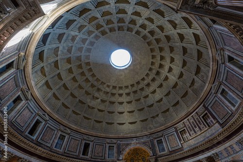 The dome of Pantheon, the oldest well preserved temple in Rome