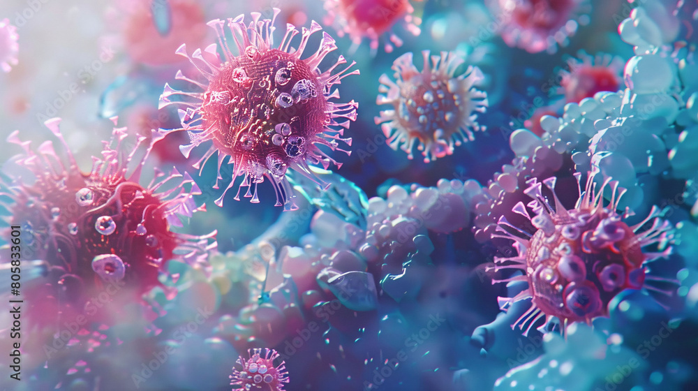 3d rendering of virus bacteria cells background, world health day healthcare concept illustration 3d rendering of virus bacteria cells background, world health day healthcare concept illustration