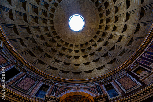 The dome of Pantheon  the oldest well preserved temple in Rome