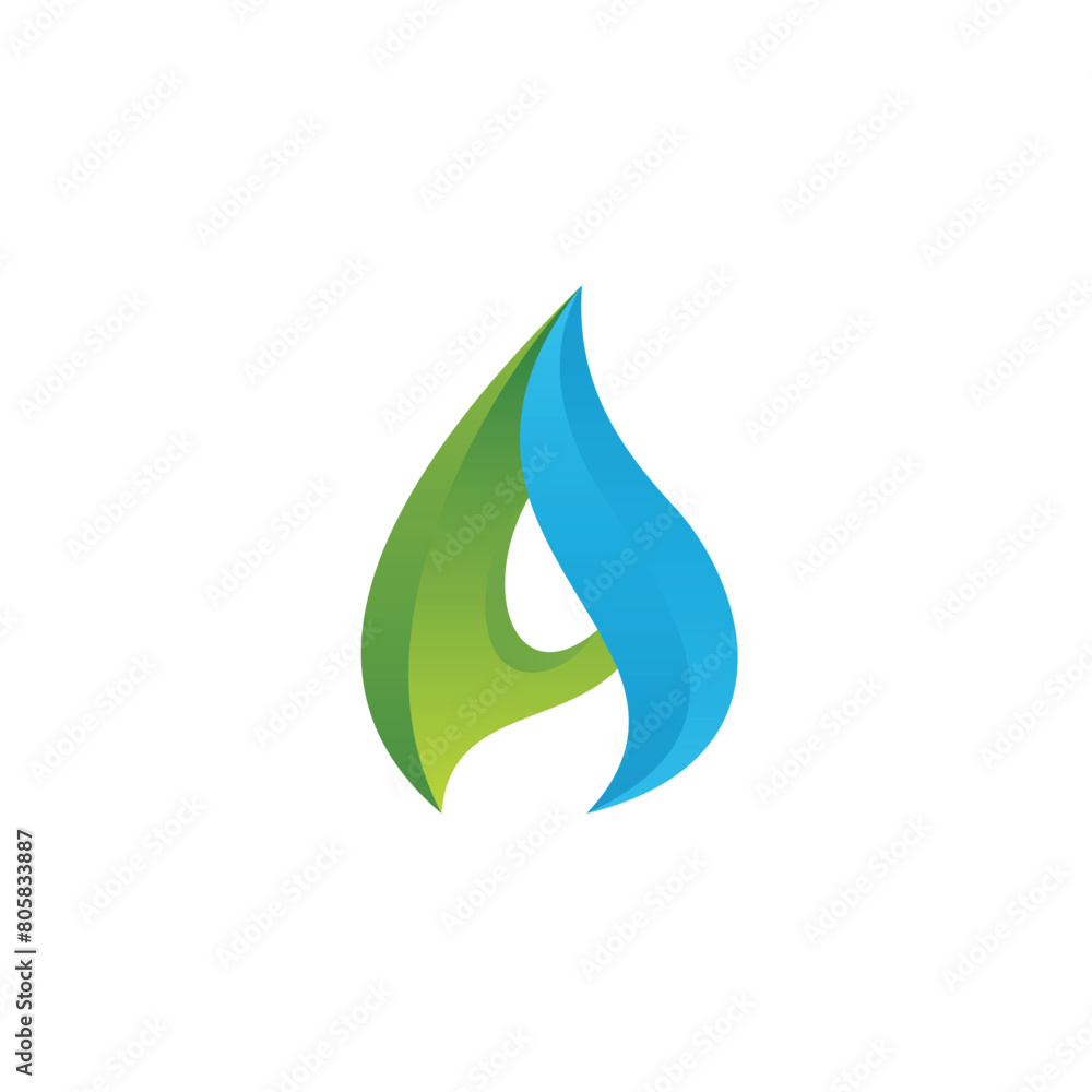 Abstract Initial Letter A gradient vector logo design template Abstract Initial Letter A gradient vector logo design template