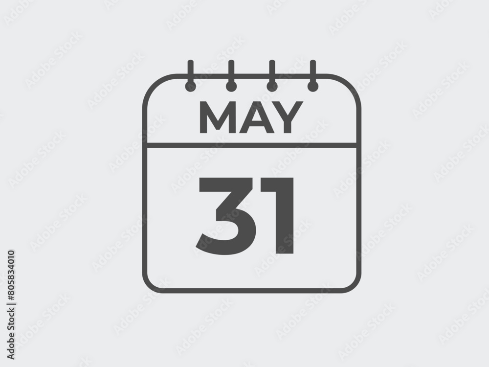 May 31 calendar reminder. 31 May daily calendar icon template. Calendar 31 May icon Design template. Vector illustration
May 31 calendar reminder. 31 May daily calendar icon template. Calendar 31 May icon Design template. Vector illustration