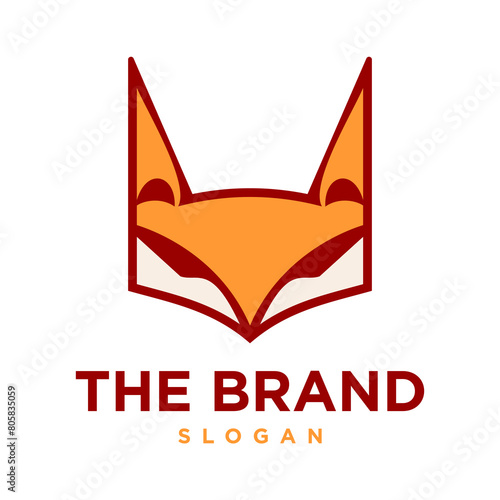Fox head mascot modern playful