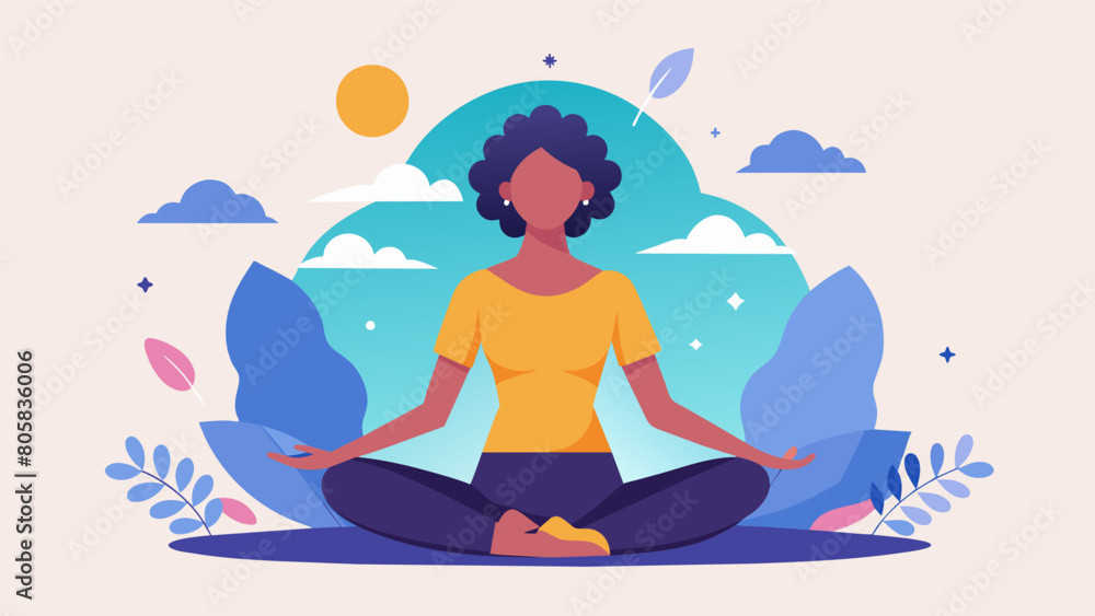 Learn how to incorporate meditation and mindful movement into your daily routine at our Balanced Body Workshop.. Vector illustration
