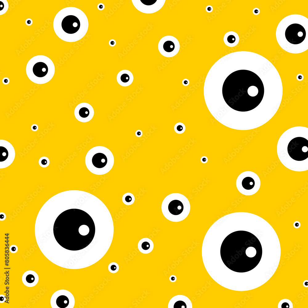 Fototapeta premium Pattern. Stylized eyes. Vector graphics.