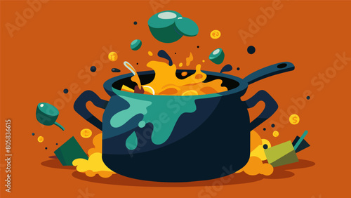 The pot is filled with a chaotic blend of inequality injustice and corruption slowly intensifying as the ingredients continue to mix and brew..
