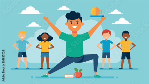 A student participating in a sports team or exercise class maintaining a healthy physical balance while also finding camaraderie and stress relief.